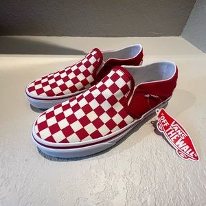Red Checkered Slip On Vans